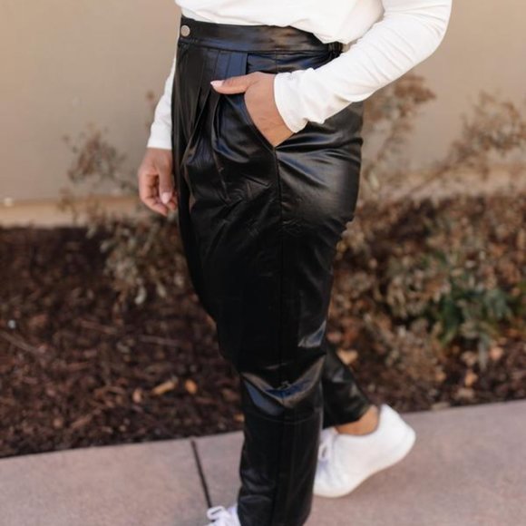 The Future Trousers in Black Leather Pants - Picture 5 of 5